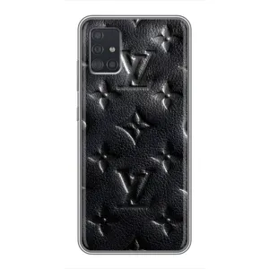 Текстурный Чехол Louis Vuitton для Самсунг Галакси А51 (Черный ЛВ)