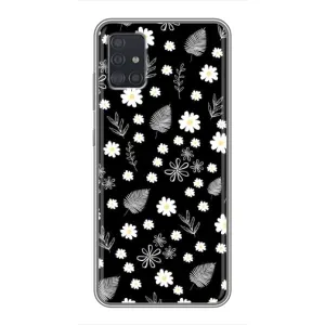 Чехлы с тематикой "ЦВЕТЫ" на Samsung Galaxy A51 (A515) (цветение на чорном)