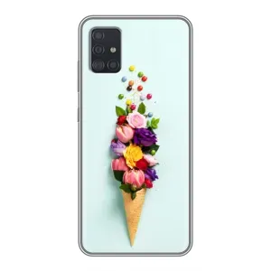 Чехлы с тематикой "ЦВЕТЫ" на Samsung Galaxy A51 (A515) (Цветок-мороженное)