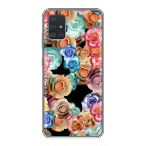 Чехлы с тематикой "ЦВЕТЫ" на Samsung Galaxy A51 (A515) (Цветы на черном)
