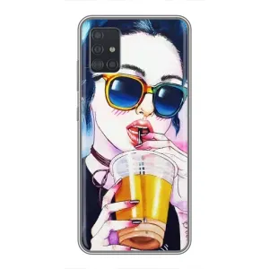 Чохол з картинкою Модні Дівчата Samsung Galaxy A51 (A515) (Дівчина з коктейлем)