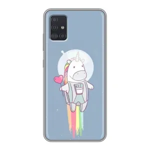 Чехол Unicorn на Samsung Galaxy A51 (A515) (Единорог космонавт)