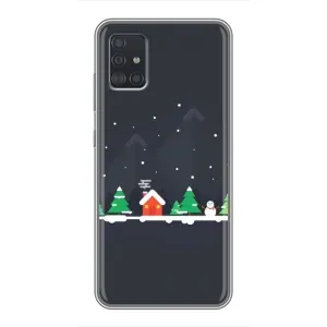 Силиконовый бампер на рождество для Samsung Galaxy A51 (A515) (Город зимний)