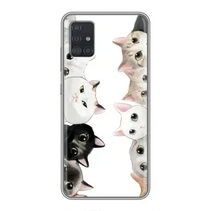 Силиконовый чехол с котиком для Samsung Galaxy A51 (A515) (Коты)