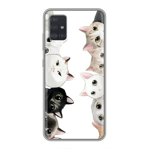 Чехол с рисунком «Коты» для Samsung Galaxy A51 (A515)