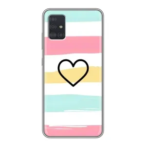 Чехлы с тематикой "Маленькие Сердечки" на Samsung Galaxy A51 (A515) (Красивое сердечко)