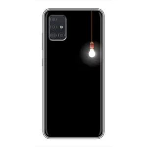 Чехол с картинками на черном фоне для Samsung Galaxy A51 (A515) (Лампочка)
