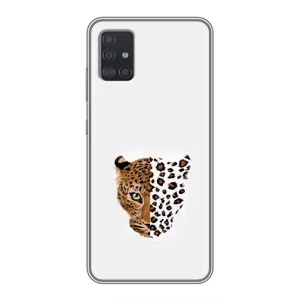 Чохол з леопардовим принтом на Samsung Galaxy A51 (A515) (Леопард на білому)