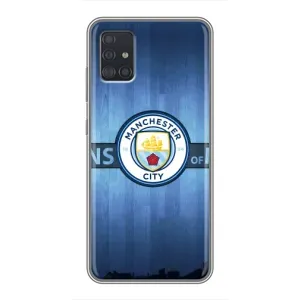 Силиконовые Чехлы принт Футбол на Samsung Galaxy A51 (A515) (ManCity)