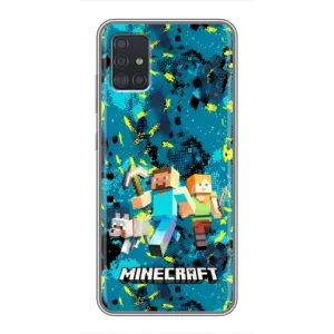 Чехлы для Samsung Galaxy A51 (A515) (Персонажи Майн Крафт) (Майнкрафт)