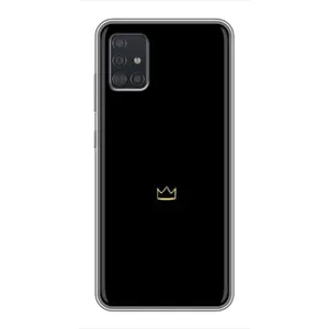 Чохол (Корона на чорному фоні) для Самсунг Галаксі А51 (Міні корона)