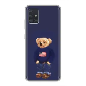 Чехлы Мишка Тедди для Самсунг Галакси А51 (Мишка USA)