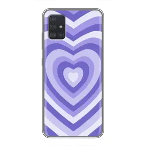 Чехлы с тематикой "Маленькие Сердечки" на Samsung Galaxy A51 (A515) (Сердце фиолет)
