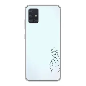Чехлы (Знак сердечка) на Samsung Galaxy A51 (A515) (Сердце на голубом)