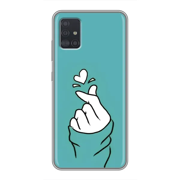 Чехол с рисунком «Сердечко на бирюзовом» для Samsung Galaxy A51 (A515) Чехол с рисунком «Сердечко на бирюзовом» для Samsung Galaxy A51 (A515)