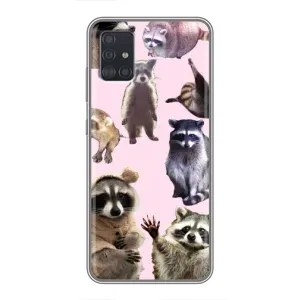 Силиконовый Чехол с Енотами на Samsung Galaxy A51 (A515) (Смешные Еноты)