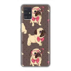 Чехол (ТПУ) Милые собачки для Samsung Galaxy A51 (A515) (Собачки Мопсики)