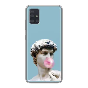 Бампер с принтом Мемы для Samsung Galaxy A51 (A515) (Статуя Давида)