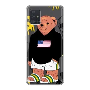 Чехлы Мишка Тедди для Самсунг Галакси А51 (Teddy USA)