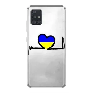 Силиконовый Чехол на Samsung Galaxy A51 (A515) (Я-Украина) (Украинская кардиограмма)