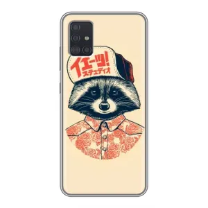 Силиконовый Чехол с Енотами на Samsung Galaxy A51 (A515) (В кепчику)