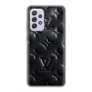 Текстурный Чехол Louis Vuitton для Самсунг Галакси А52 (5G) (Черный ЛВ)