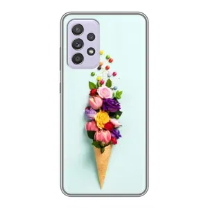 Чехлы с тематикой "ЦВЕТЫ" на Samsung Galaxy A52 5G (A526) (Цветок-мороженное)