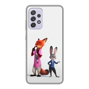 Силиконовый чехол с принтом Зоотрополіс для Samsung Galaxy A52 5G (A526) (Джуди и Ник)
