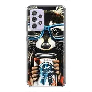 Силиконовый Чехол с Енотами на Samsung Galaxy A52 5G (A526) (Енот в очках)