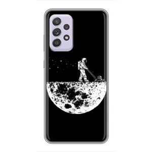 Силиконовый Чехол с принтом "Космонавты" на Samsung Galaxy A52 5G (A526) (Космонавт)