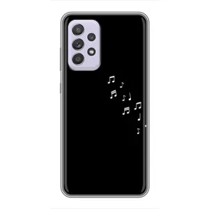 Чехол с картинками на черном фоне для Samsung Galaxy A52 5G (A526) (Ноты)