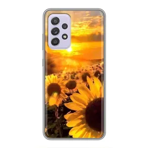 Чехол с Цветами для Samsung Galaxy A52 5G (A526) (поле подсолнухов)