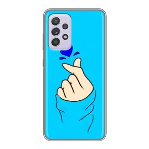 Чехлы (Знак сердечка) на Samsung Galaxy A52 5G (A526) (Сердце на синем)