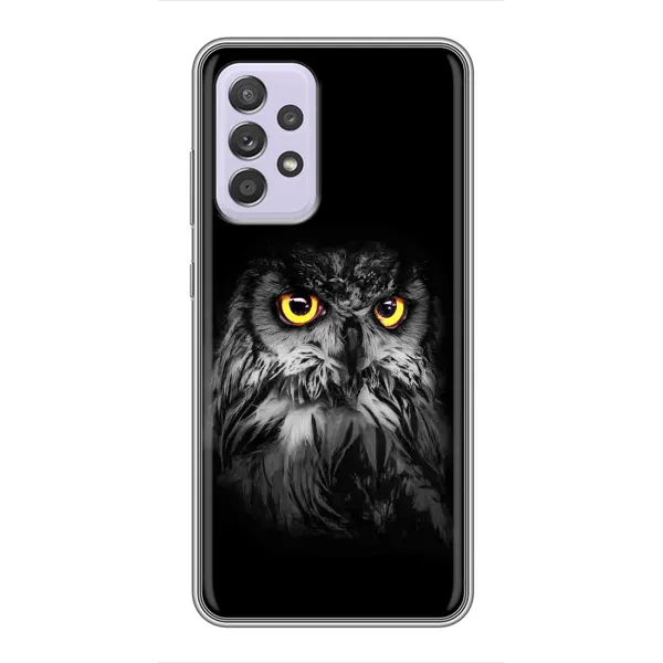 Чехол с рисунком «Сова на чёрном» для Samsung Galaxy A52 5G (A526) Чехол с рисунком «Сова на чёрном» для Samsung Galaxy A52 5G (A526)