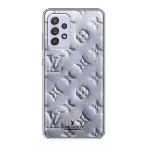 Текстурный Чехол Louis Vuitton для Самсунг Галакси А52 (Белый ЛВ)