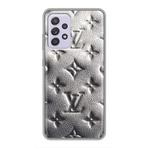 Текстурный Чехол Louis Vuitton для Самсунг Галакси А52 (Бежевый ЛВ)