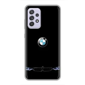 Силиконовый бампер с картинкой машины на Samsung Galaxy A52 (Черный BMW)