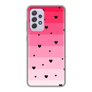 Чехлы с тематикой "Маленькие Сердечки" на Samsung Galaxy A52 (Чорные сердечки)