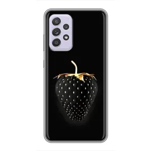 Чехол с изображением  вкусной еды для Samsung Galaxy A52 (Чёрная клубника)