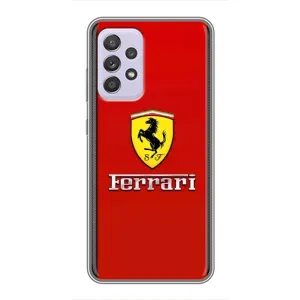 Силиконовый бампер с картинкой машины на Samsung Galaxy A52 (Ferrari Logo)