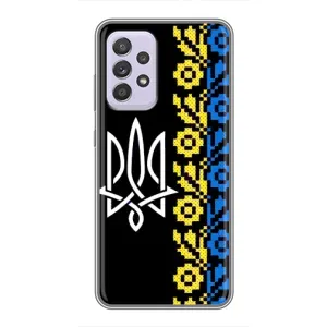 Силиконовый Чехол на Samsung Galaxy A52 (Герб и вышыванка)