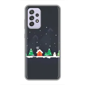 Силіконовий бампер на різдво для Samsung Galaxy A52 (Місто зимове)