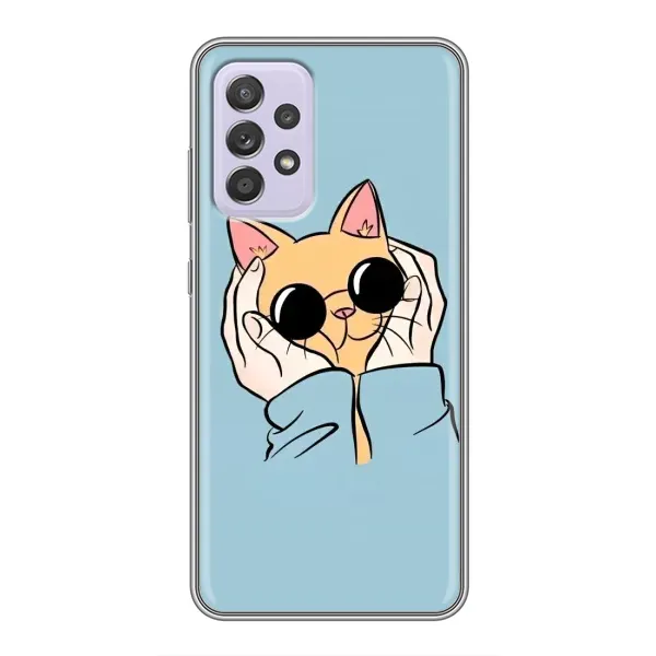 Чехол с рисунком «КОТИК в очках» для Samsung Galaxy A52 Чехол с рисунком «КОТИК в очках» для Samsung Galaxy A52