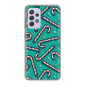 Силіконовий бампер на різдво для Samsung Galaxy A52 (Льодяники)