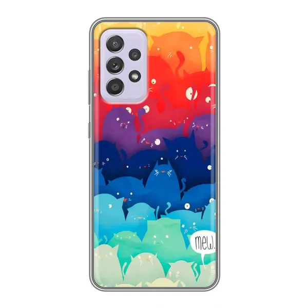 Чехол с рисунком «Mew» для Samsung Galaxy A52