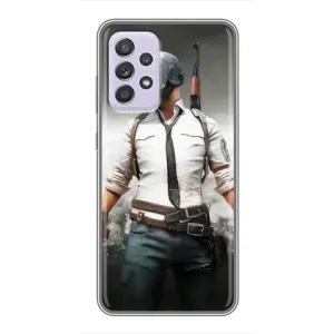 Силиконовый чехол с картинкой "Герой Pubg" на Samsung Galaxy A52 (Пабг)