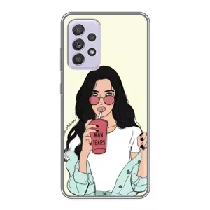 Силіконовый Чохол на Samsung Galaxy A52 з картинкой Модных девушек (З напоєм)