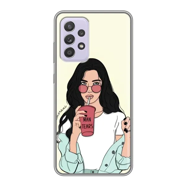 Чехол с рисунком «С напитком» для Samsung Galaxy A52