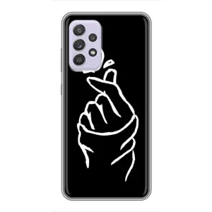Чехлы (Знак сердечка) на Samsung Galaxy A52 (Сердце на черном)