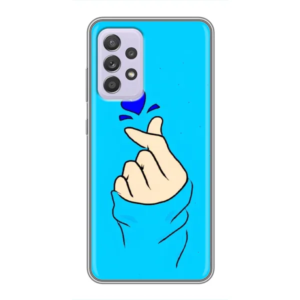 Чехол с рисунком «Сердце на синем» для Samsung Galaxy A52 Чехол с рисунком «Сердце на синем» для Samsung Galaxy A52
